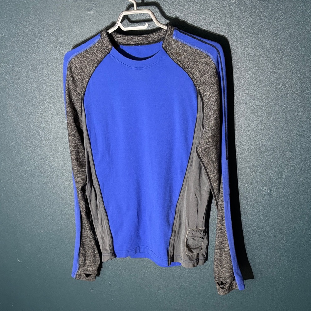 lululemon athletica Blue and Gray Long Sleeve Tee